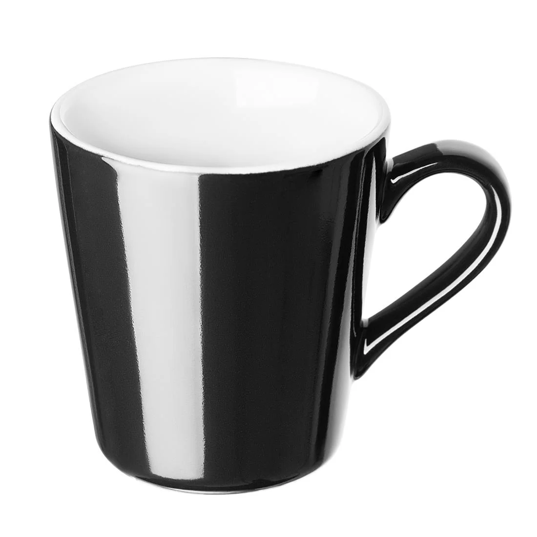 Olympia Cafe Flat White Cups Black 170ml (12 Pack)