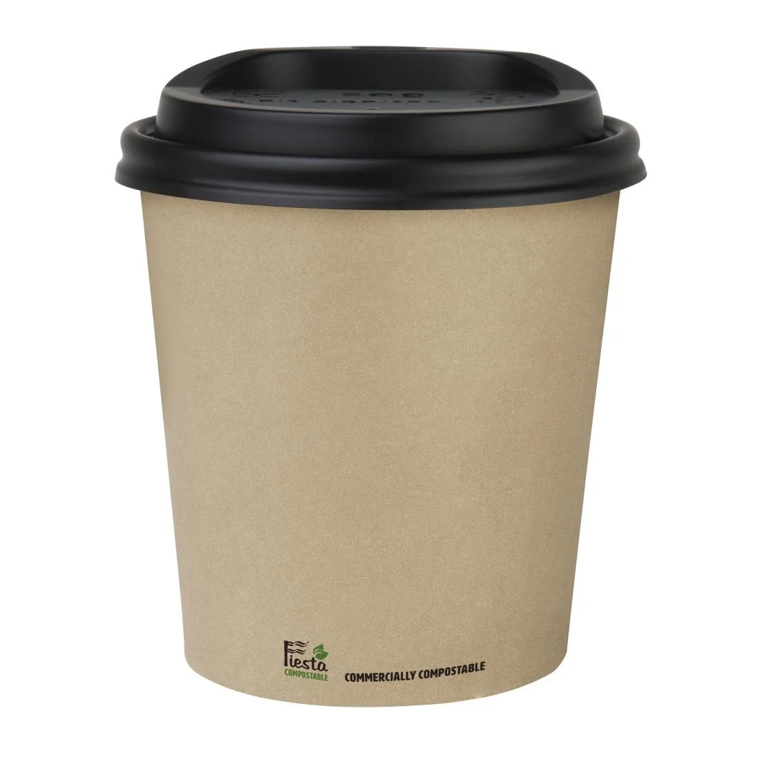Fiesta Compostable Coffee Cups Single Wall 8oz (Pack of 50) - Image 2