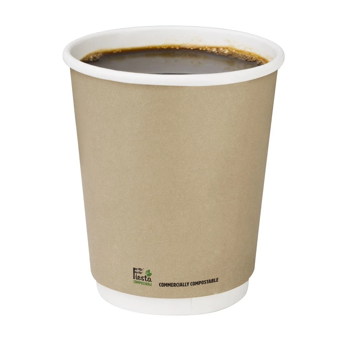 Fiesta Compostable Coffee Cups Double Wall 227ml / 8oz (Pack of 500) - Image 4