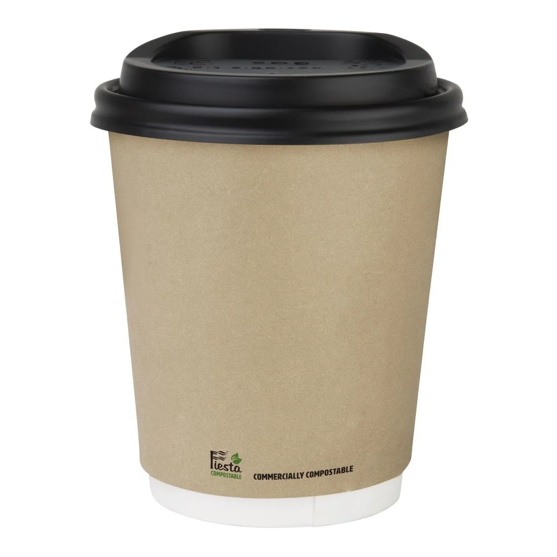 Fiesta Compostable Coffee Cups Double Wall 227ml / 8oz (Pack of 25) - Image 2