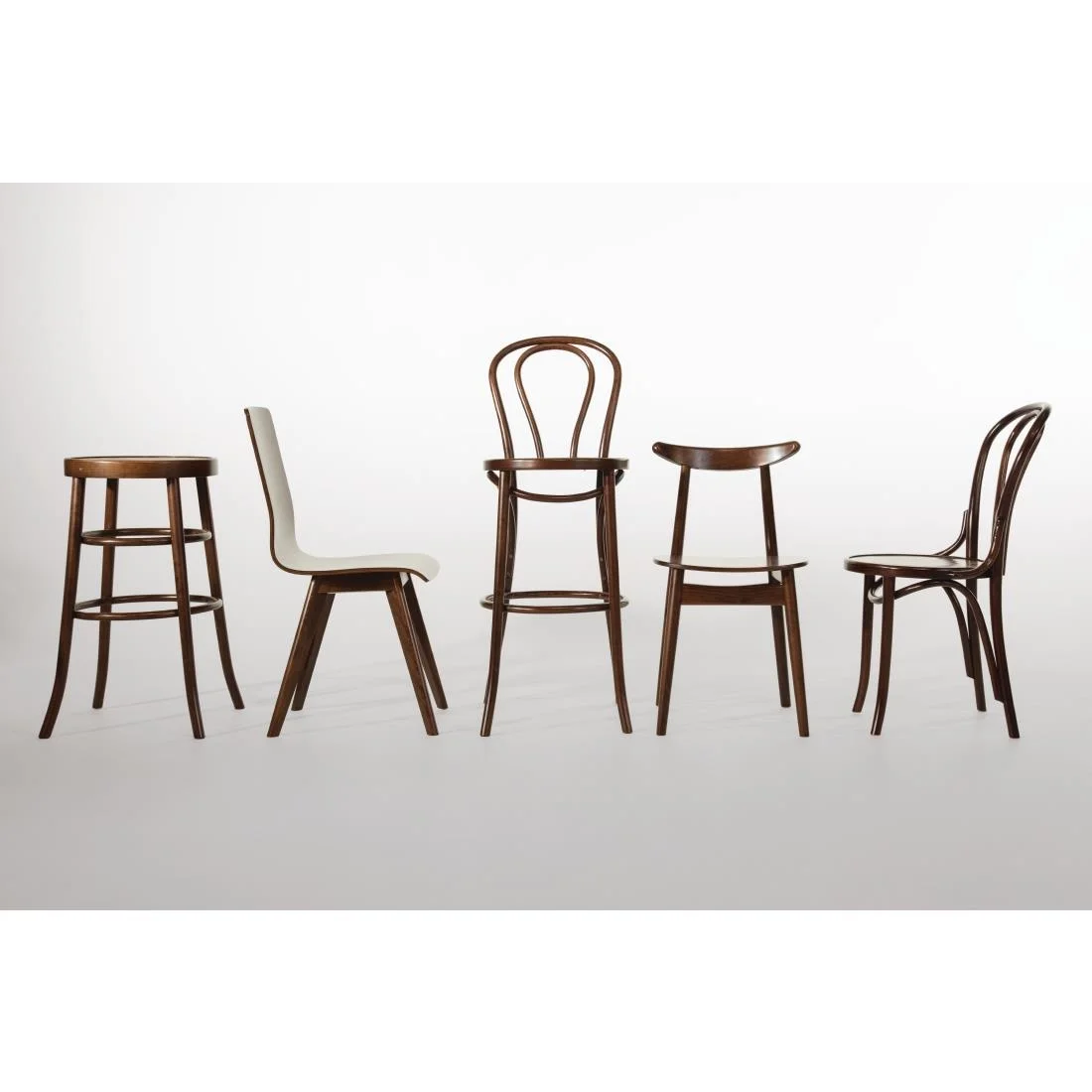 Fameg Bentwood Bistro Side Chairs Walnut Finish (Pack of 2) - Image 3