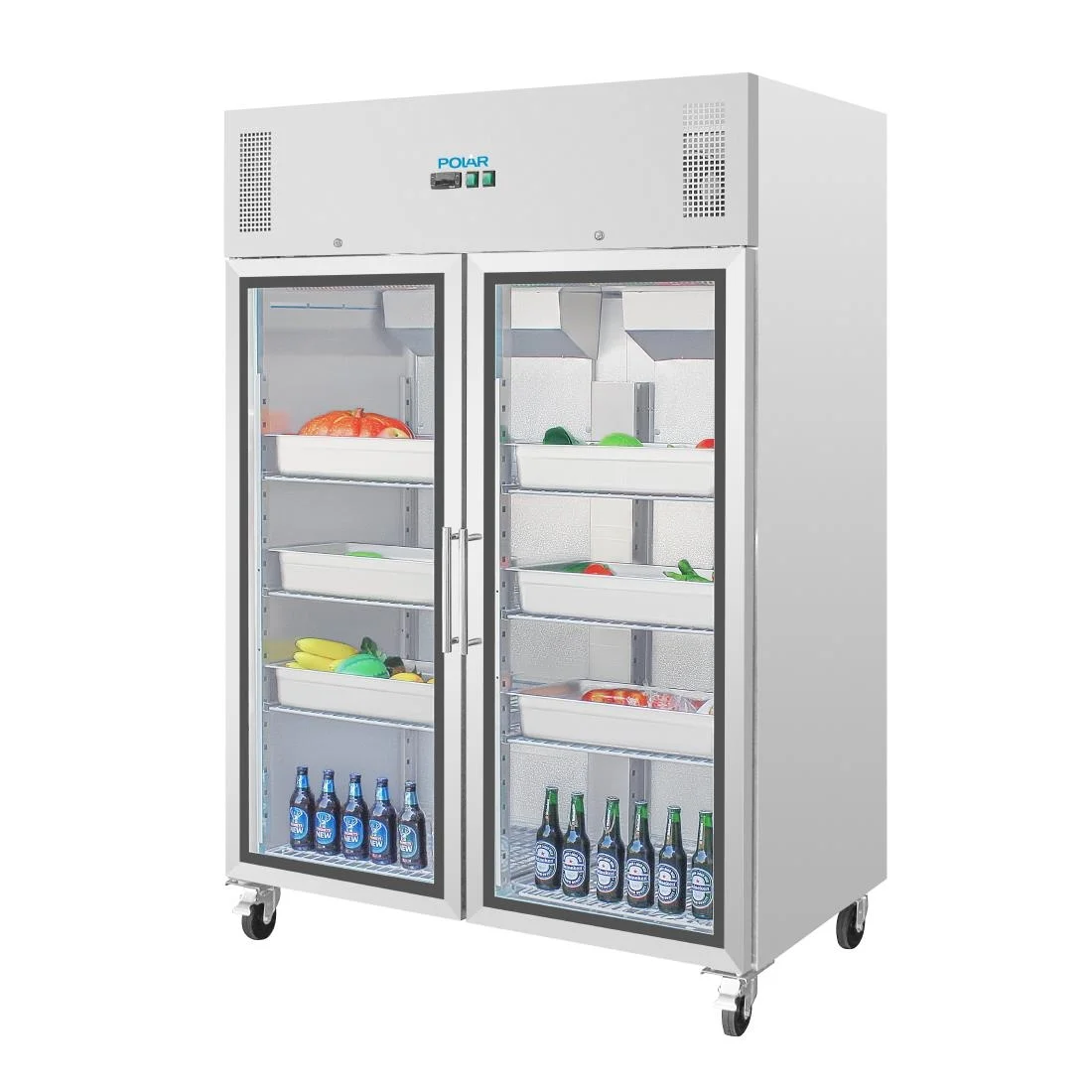 Polar Upright Double Glass Door Gastro Refrigerator 1200Ltr - Image 6