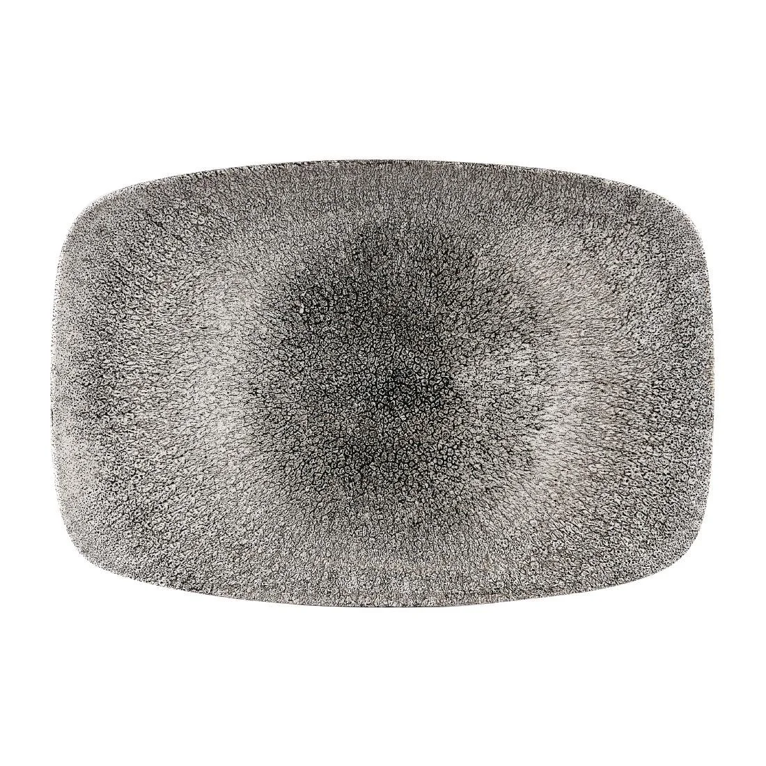 Churchill Studio Prints Raku Rectangular Plates Quartz Black 245 x 355mm (6 Pack)