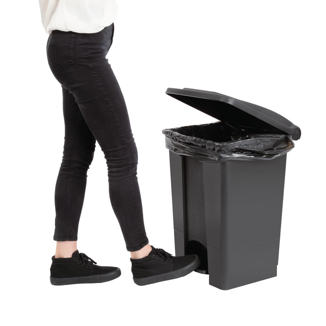 Jantex Kitchen Pedal Bin Black 45Ltr