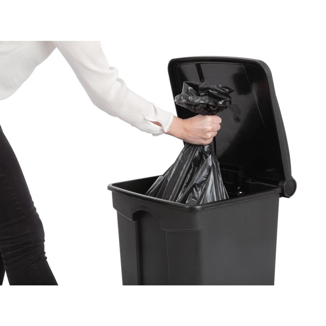 Jantex Kitchen Pedal Bin Black 45Ltr