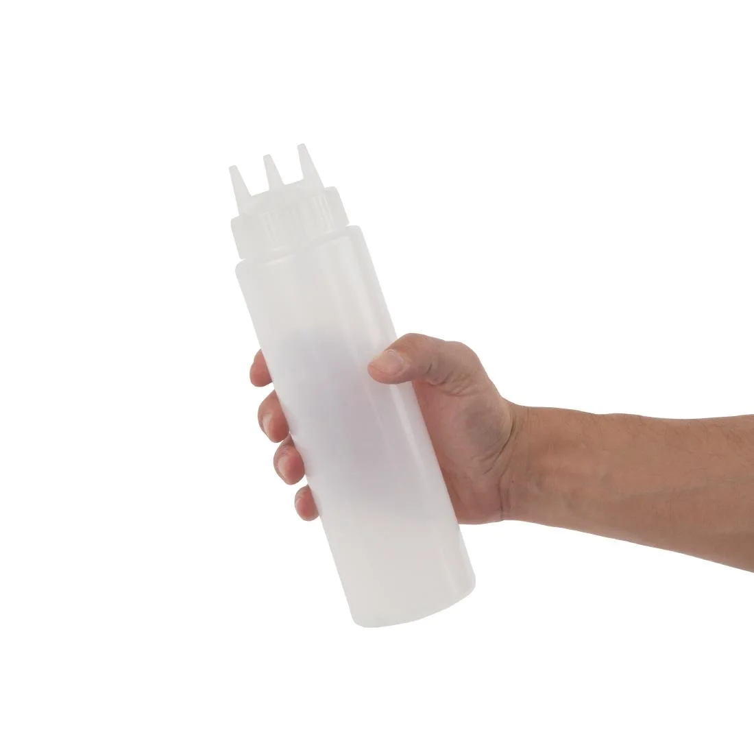 Vogue Clear 3 Nozzle Squeeze Bottle 24oz - Image 3
