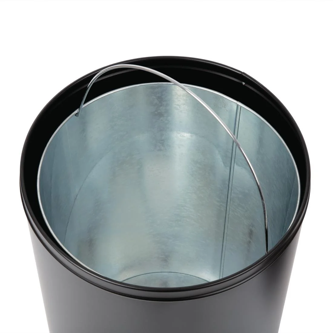 Bolero Bullet Bin with Open Top Lid Black 40Ltr - Image 4