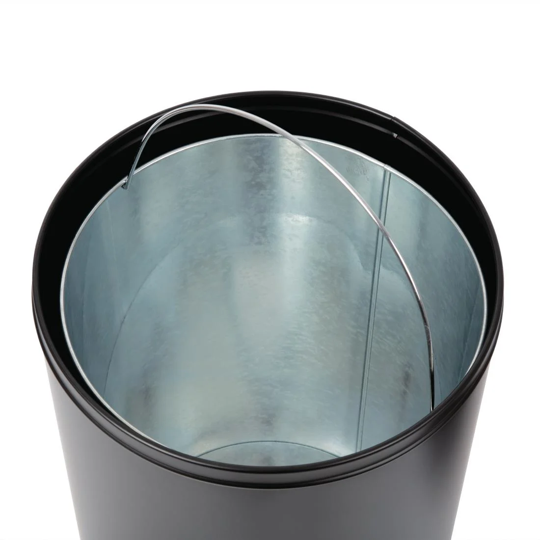 Bolero Bullet Bin with Open Top Lid Black 40Ltr - Image 4