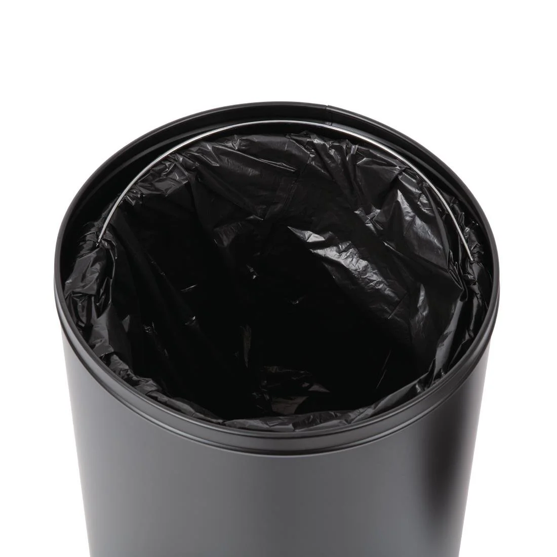 Bolero Bullet Bin with Open Top Lid Black 40Ltr - Image 5