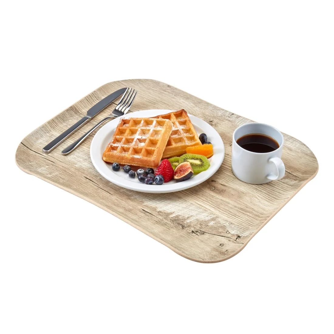 Cambro VersaTray Century Non Slip Wood Grain Light Oak - Image 3