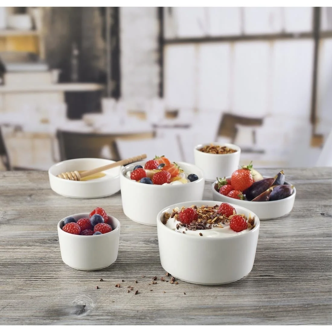 Churchill Super Vitrified Nourish Straight Sided Soup Bowls White 15oz (12 Pack) - Image 2