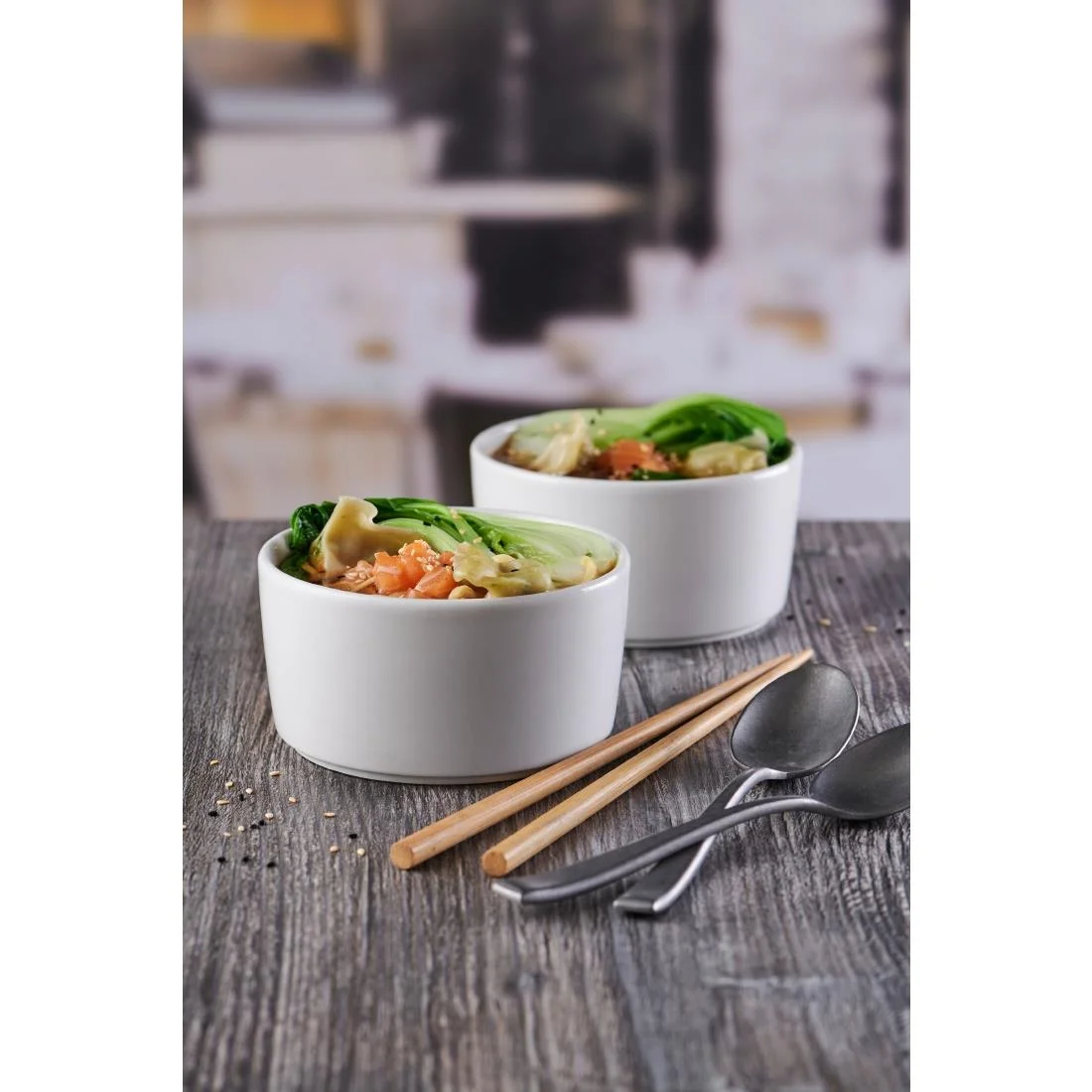 Churchill Super Vitrified Nourish Straight Sided Soup Bowls White 15oz (12 Pack) - Image 4