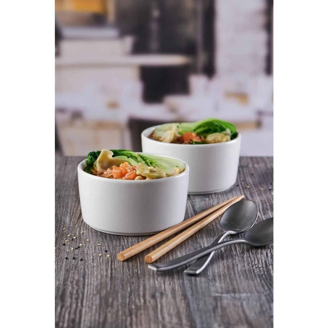 Churchill Super Vitrified Nourish Straight Sided Soup Bowls White 15oz (12 Pack) - Image 5