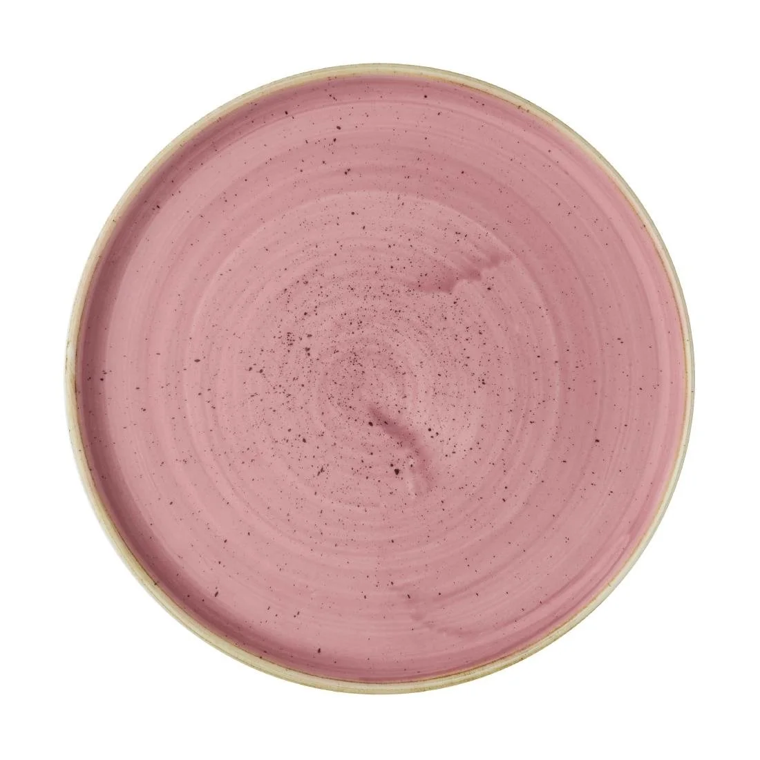 Churchill Stonecast Walled Plates Pink 220mm (6 Pack) - Image 1
