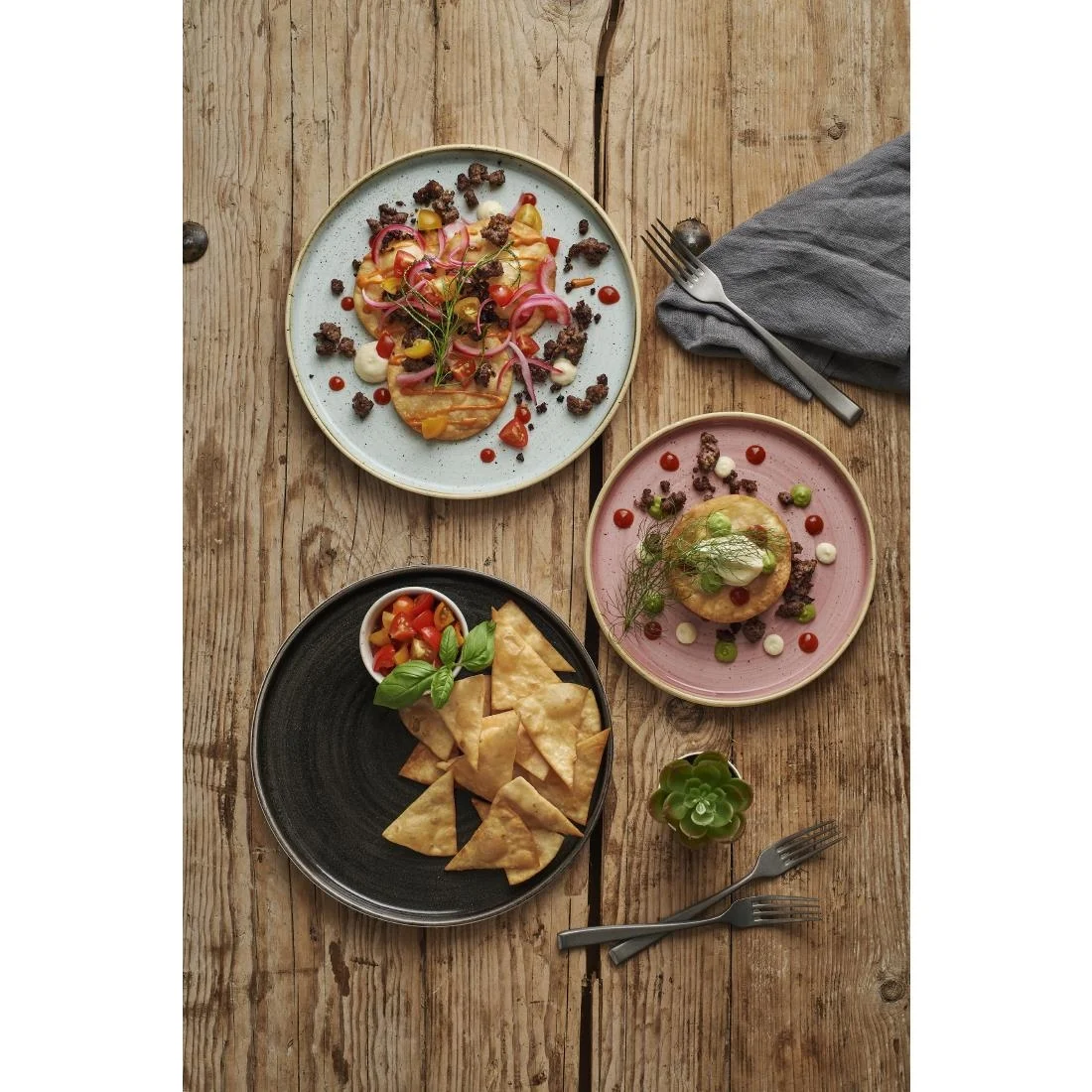 Churchill Stonecast Walled Plates Duck Egg 220mm (6 Pack) - Image 6