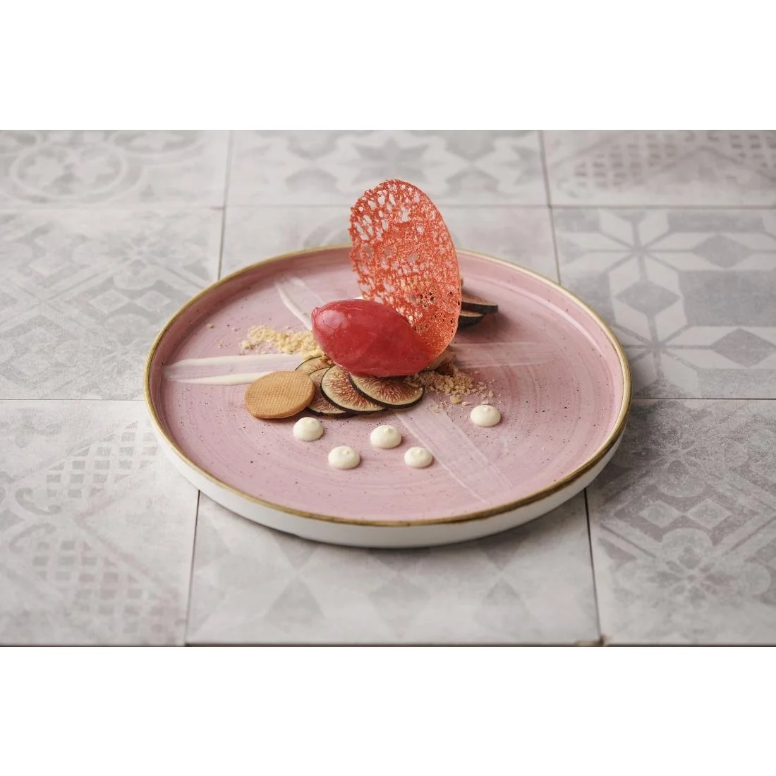 Churchill Stonecast Walled Plates Pink 220mm (6 Pack) - Image 3