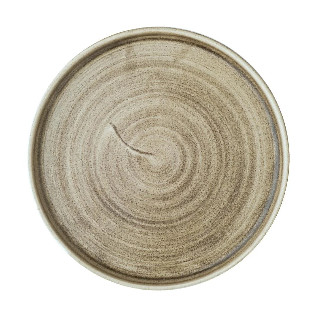 Churchill Stonecast Patina Walled Plates Antique Taupe 220mm (6 Pack) - Image 1