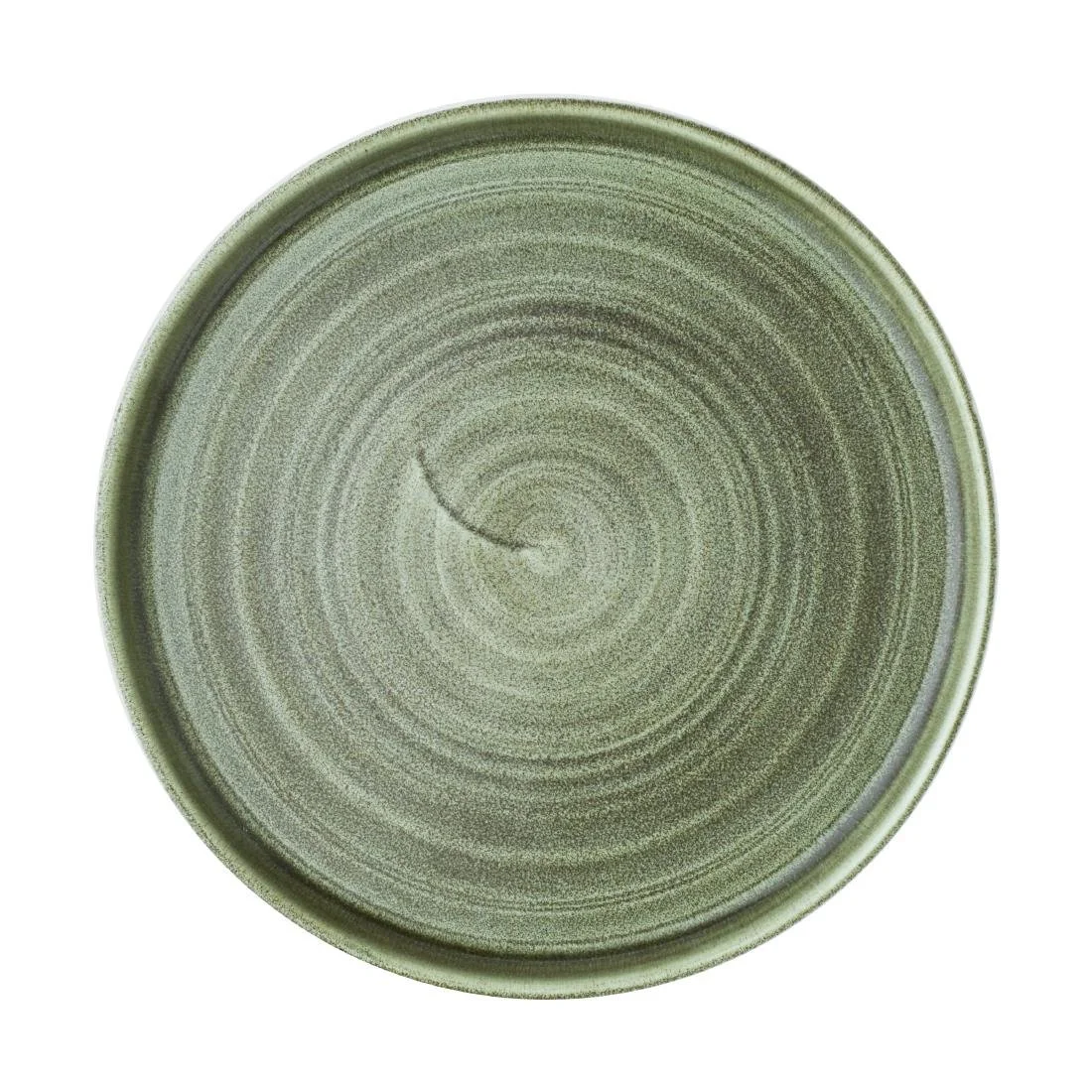 Churchill Stonecast Patina Walled Plates Burnished Green 220mm (6 Pack) - Image 1