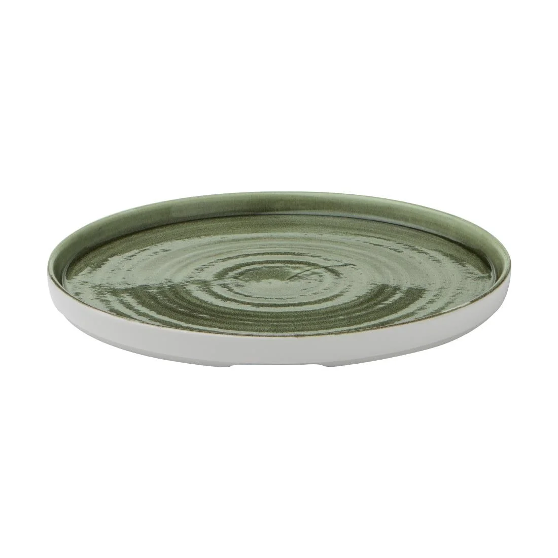 Churchill Stonecast Patina Walled Plates Burnished Green 260mm (6 Pack) - Image 3