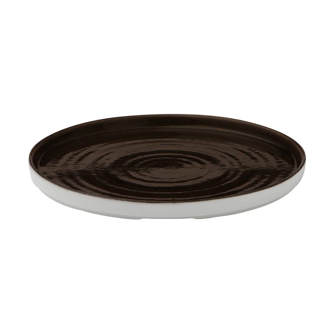 Churchill Stonecast Patina Walled Plates Iron Black 220mm (6 Pack) - Image 2