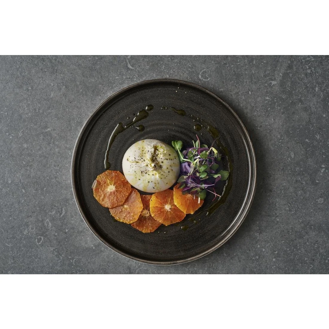 Churchill Stonecast Patina Walled Plates Iron Black 220mm (6 Pack) - Image 3