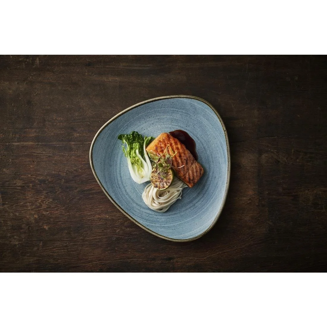 Churchill Stonecast Raw Lotus Plates Teal 228mm (12 Pack) - Image 2