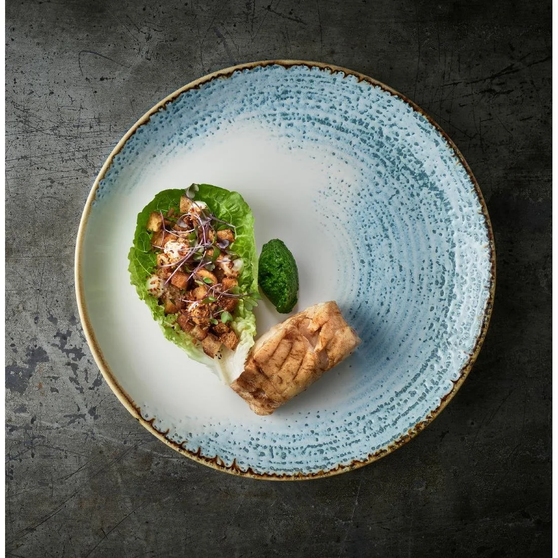 Churchill Homespun Accents Evolve Coupe Plates Aquamarine 260mm (12 Pack) - Image 2