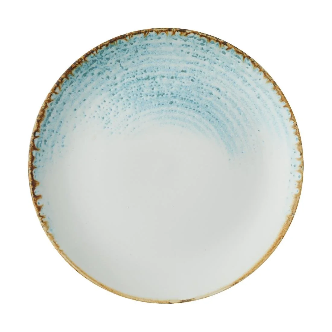 Churchill Homespun Accents Aquamarine Evolve Coupe Plates 220mm (12 Pack) - Image 1