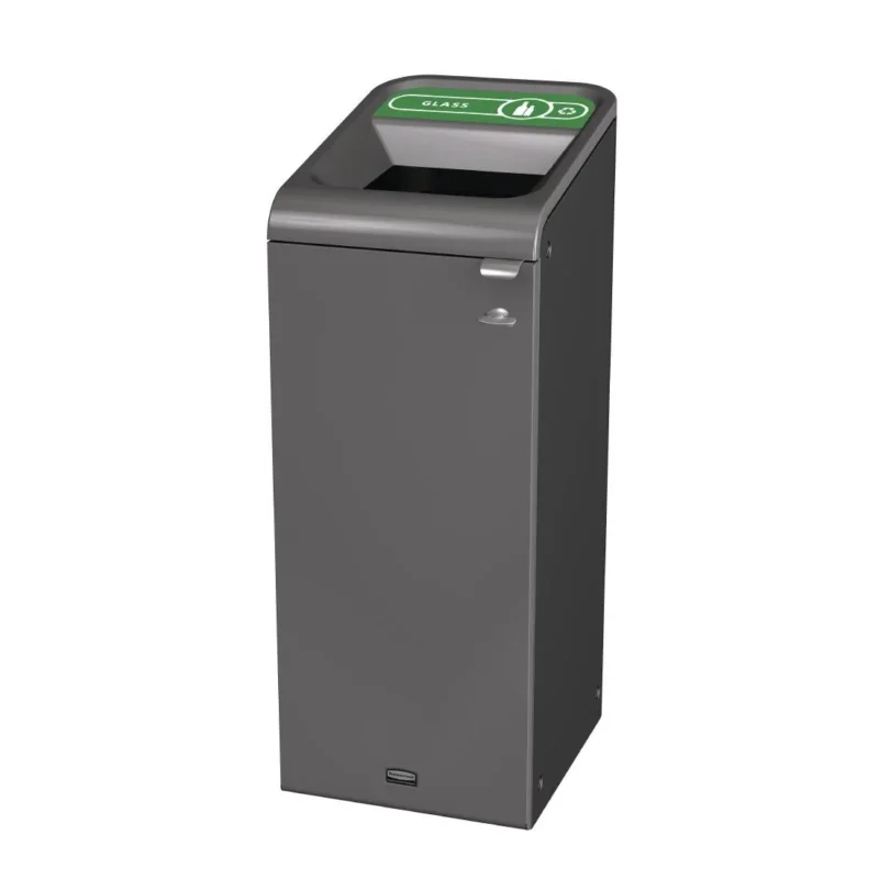 Rubbermaid Configure Container with Glass Recycling Label Green