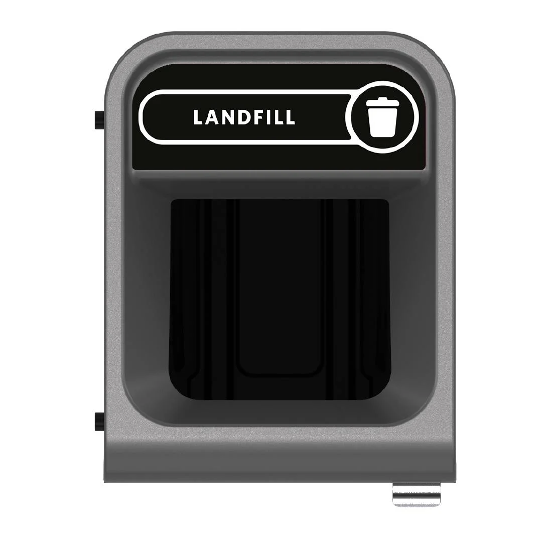 Rubbermaid Configure Container with Landfill Label Black - Image 2