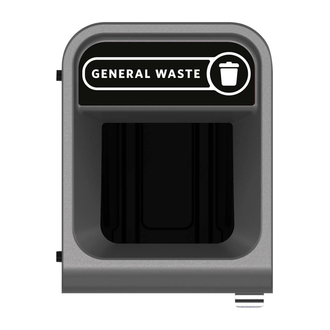 Rubbermaid Configure Container with General Waste Label Black - Image 2