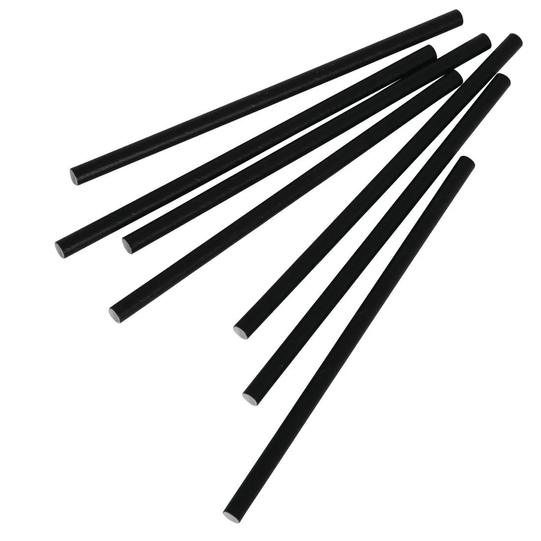 Fiesta Compostable Paper Cocktail Stirrer Straws Black (Pack of 250) - Image 4