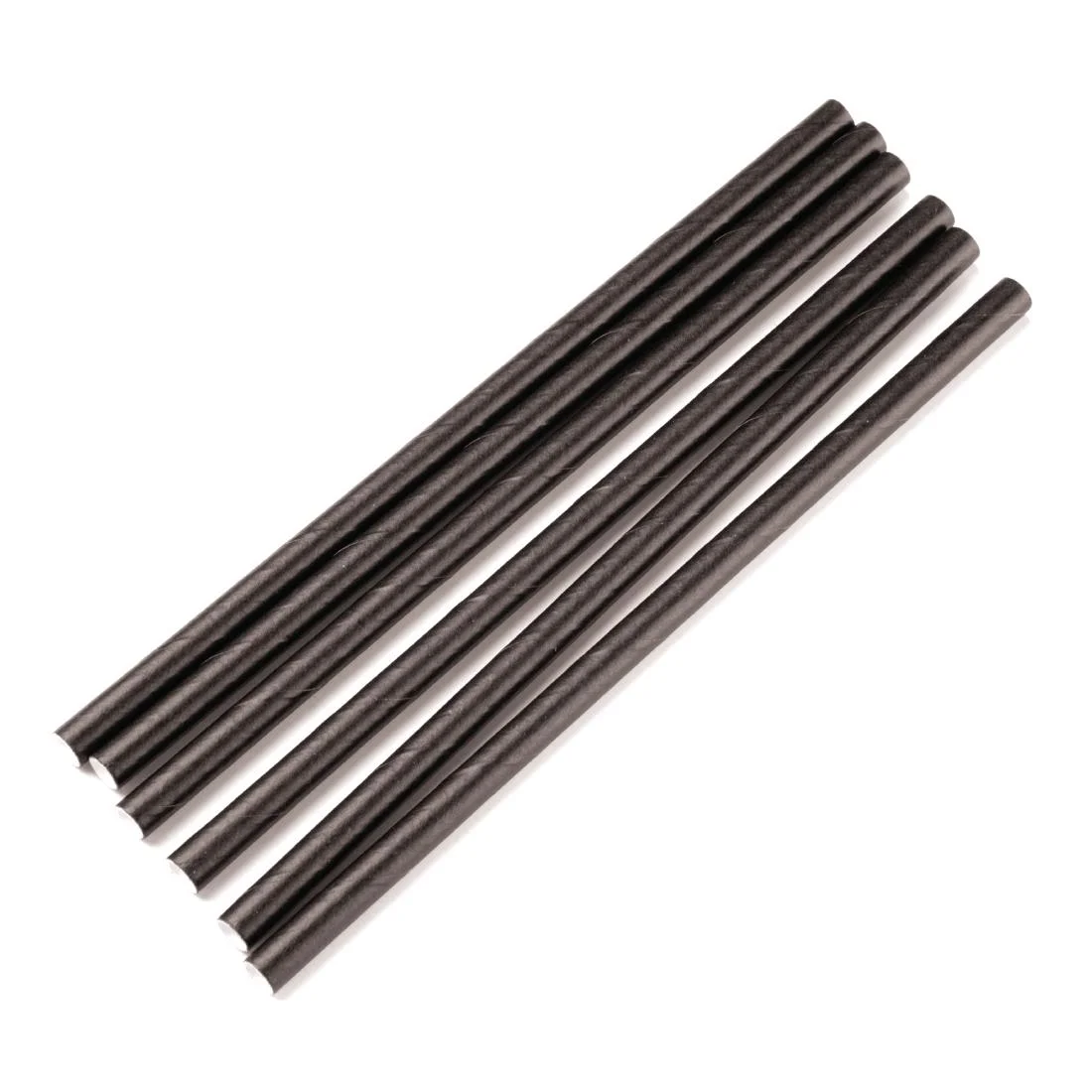 Fiesta Compostable Paper Cocktail Stirrer Straws Black (Pack of 250) - Image 7