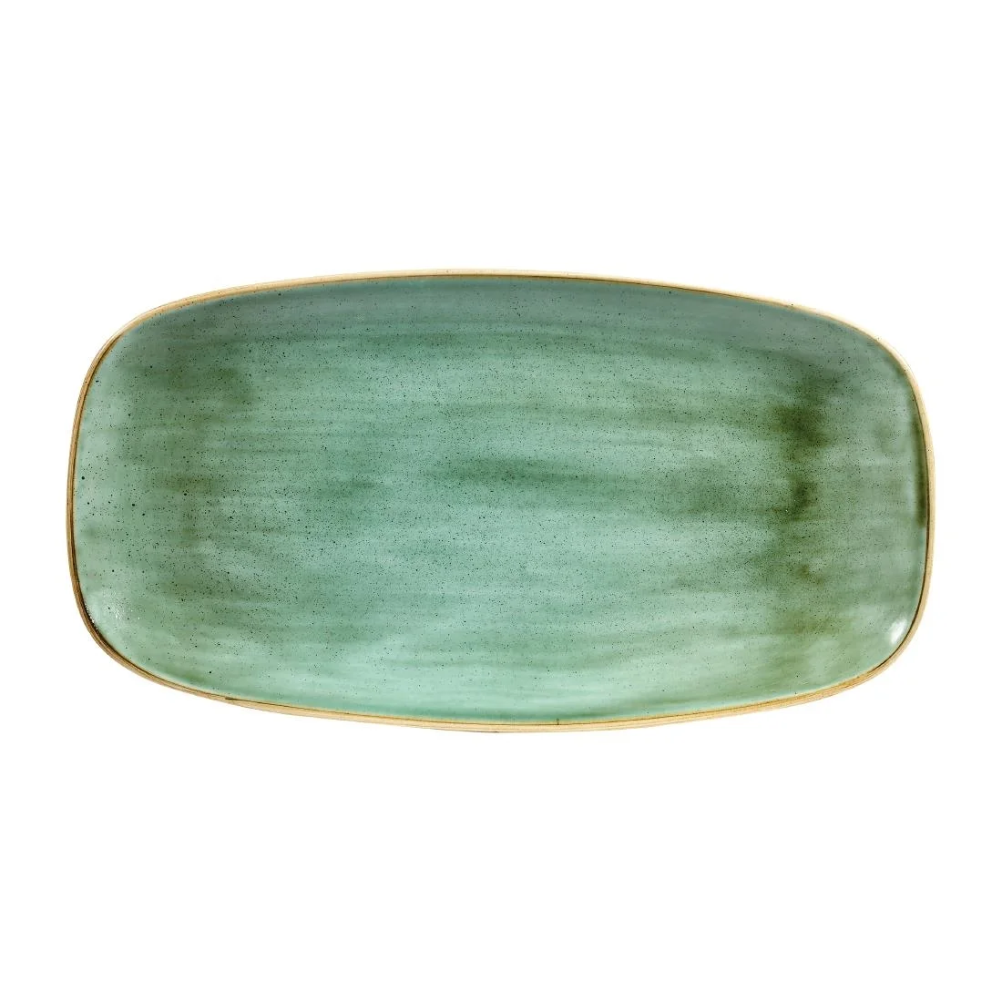 Churchill Stonecast Rectangular Plates Samphire Green 189 x 355mm (6 Pack)