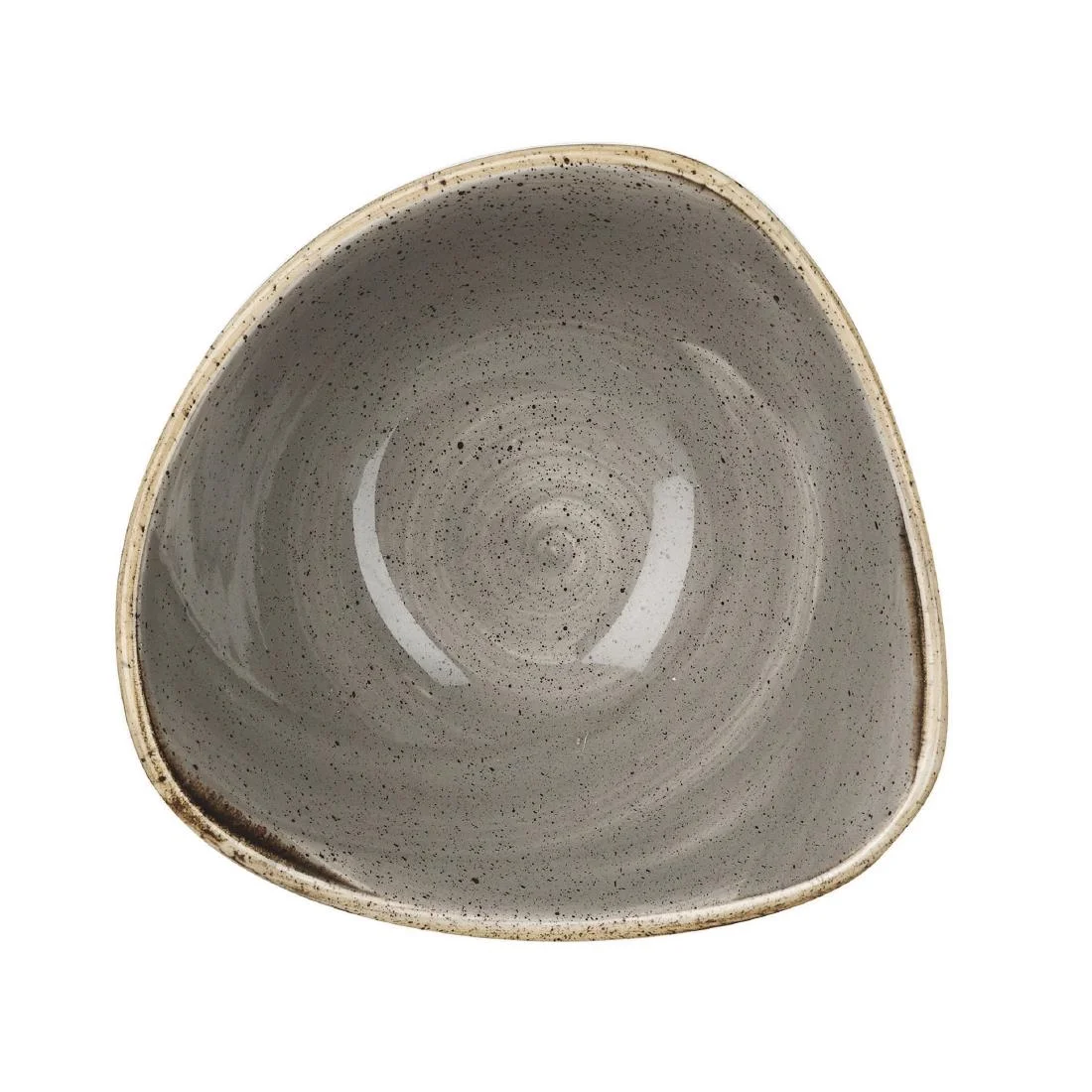 Churchill Stonecast Triangle Bowl Grey 153mm - Image 2