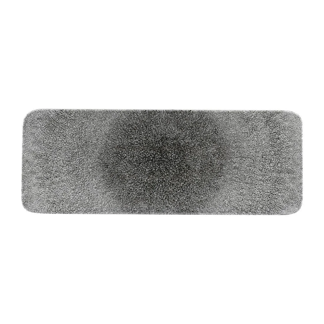 Churchill Raku Rectangular Tiles Quartz Black 140 x 376mm (4 Pack) - Image 1