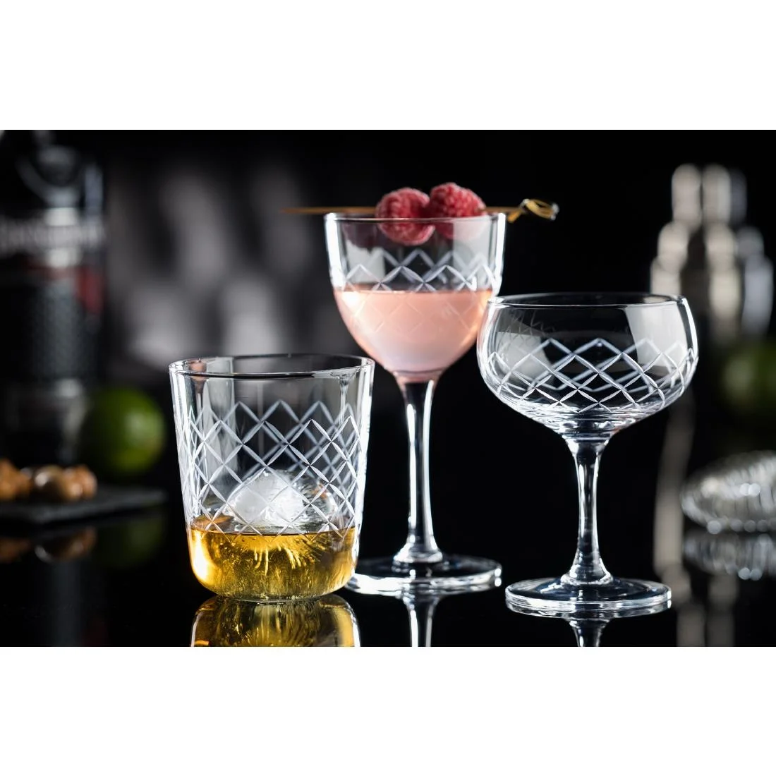 Utopia Raffles Diamond Martini Glasses 190ml (6 Pack) - Image 2