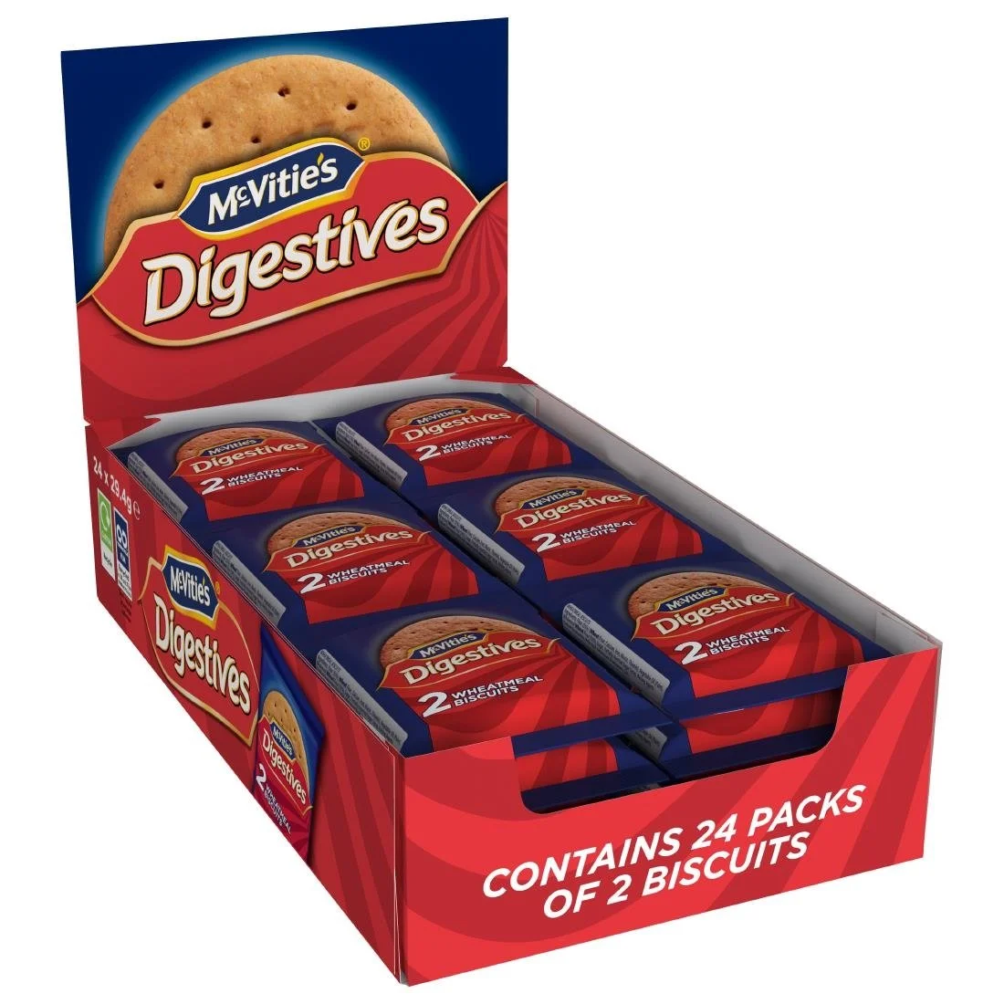 McVitie's Digestives Twin Biscuit Packs (24 x 2 Biscuits) - Image 2