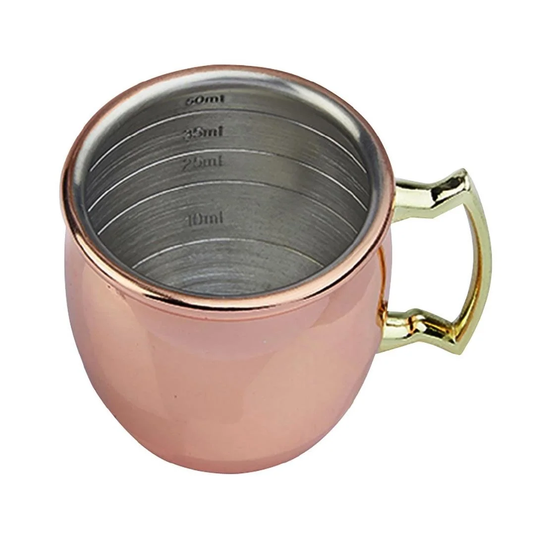 Beaumont Copper Curved Jigger 25ml/50ml - Image 1