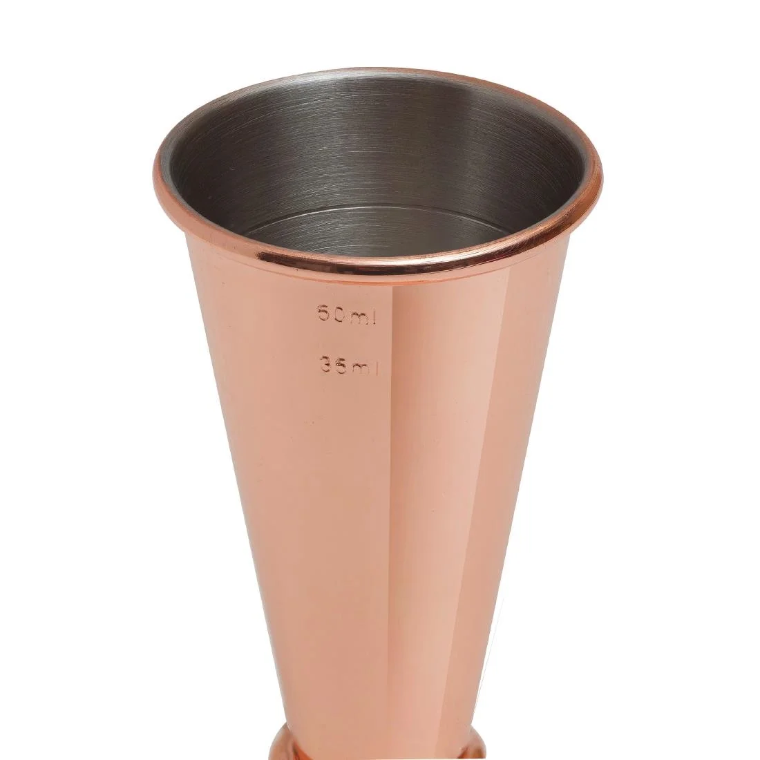 Beaumont Copper Plated Banded Jigger Measure 25/35/50ml - Image 2
