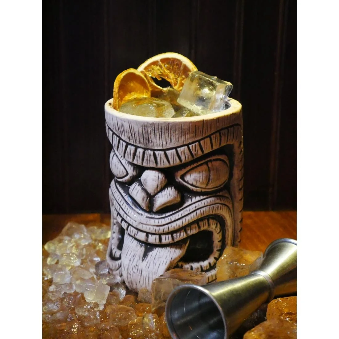 Beaumont Ceramic Toscano Lono Tiki Mug Coffee Brown 450ml - Image 2
