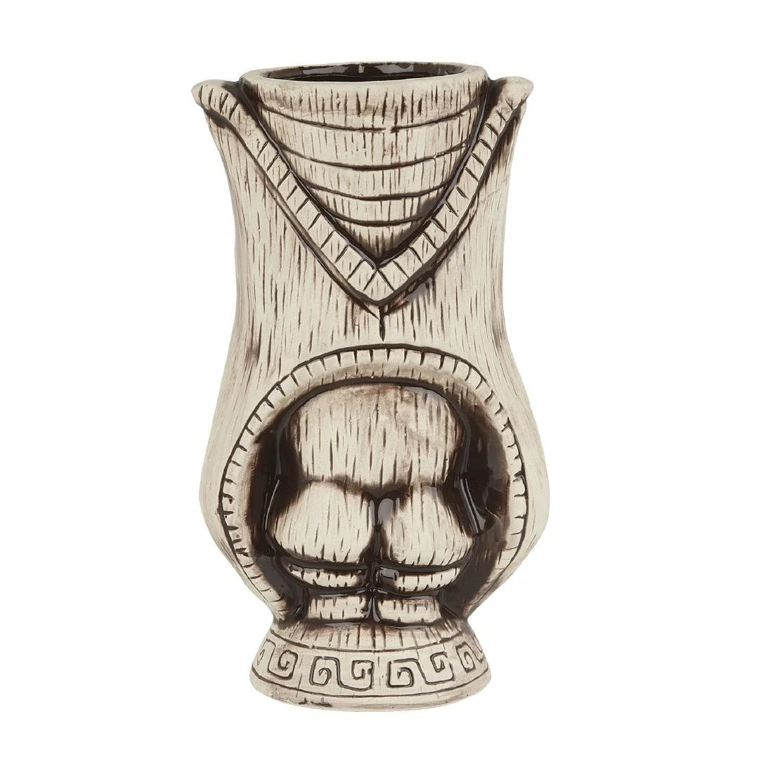 Beaumont Ceramic Kane Tiki Mug Coffee Brown 400ml - Image 2