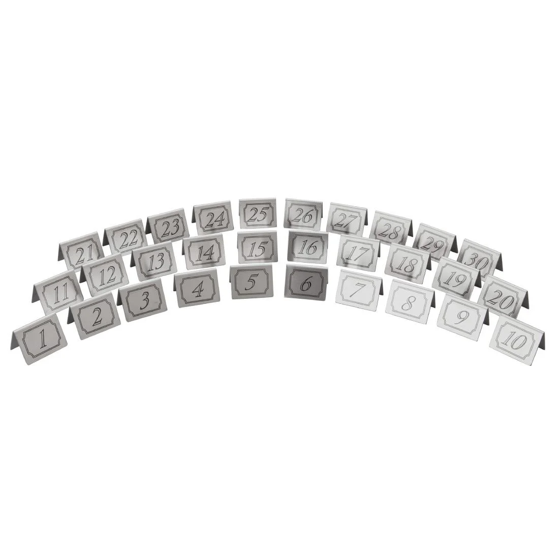Beaumont Stainless Steel Table Numbers 1-10 - Image 2