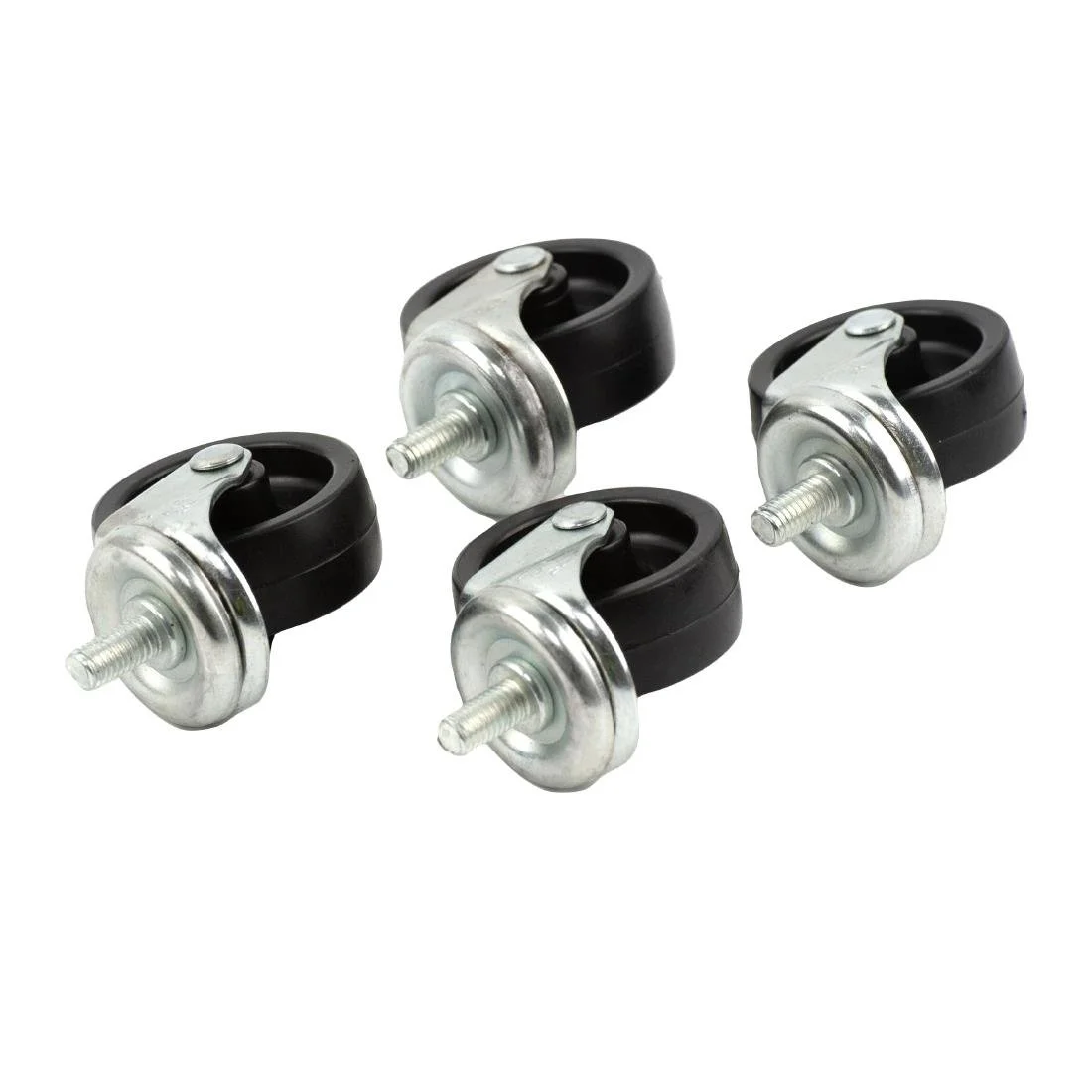 Beaumont Bottle Skip Castors Black (Set of 4)