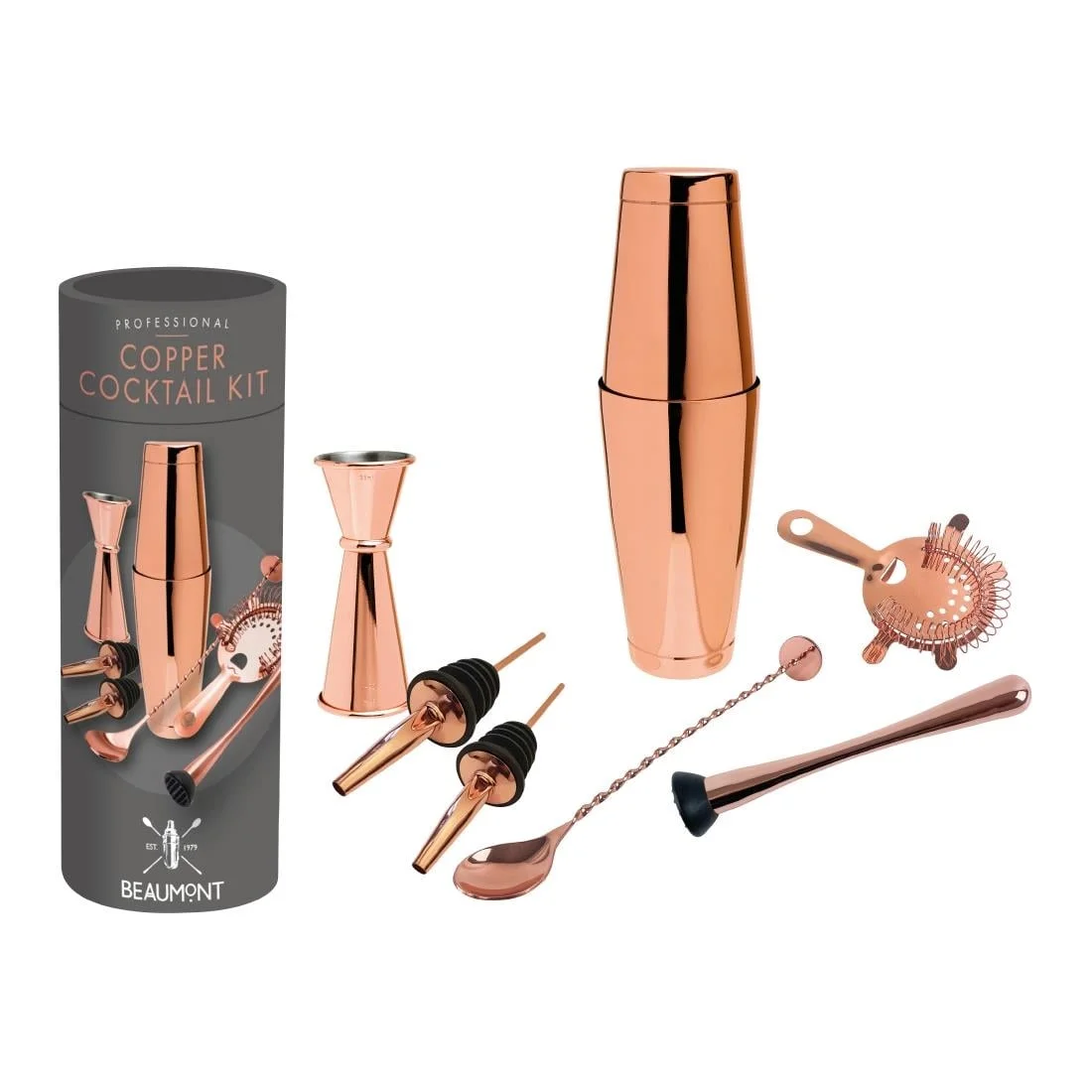 Beaumont 8-Piece Cocktail kit Copper