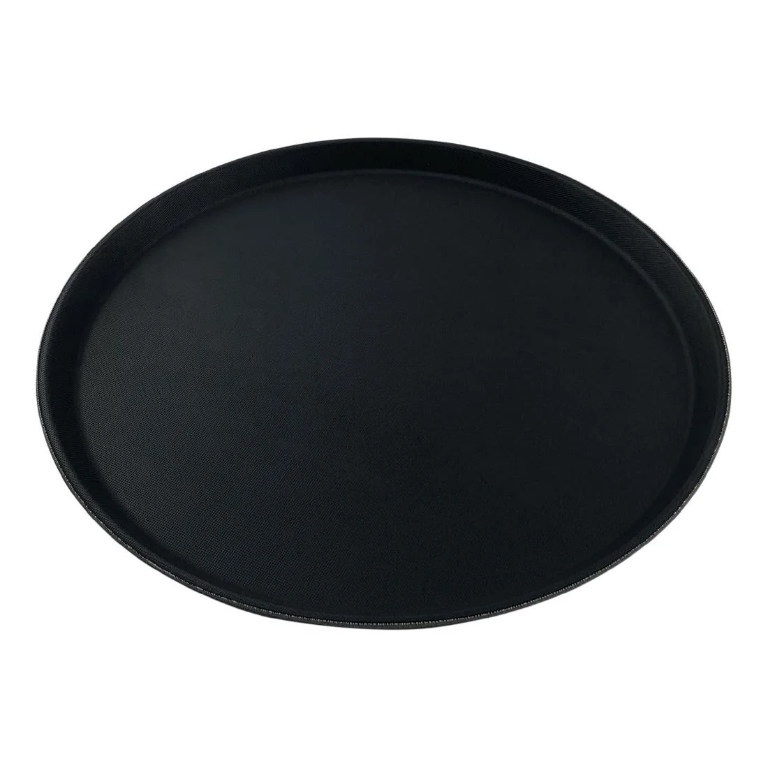 Beaumont Non-Slip Round Tray Black 280mm - Image 1