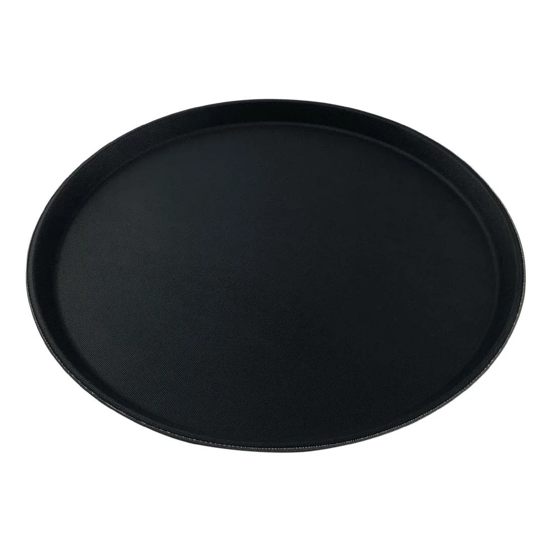 Beaumont Non-Slip Round Tray Black 280mm - Image 1
