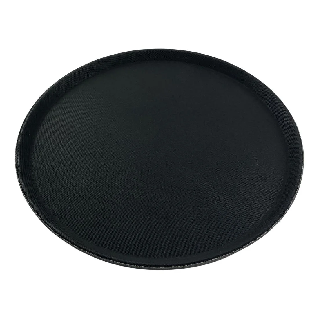 Beaumont Non-Slip Round Tray Black 406mm - Image 1