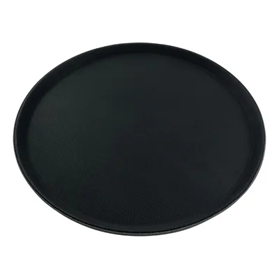 Beaumont Non-Slip Round Tray Black 406mm - Image 4