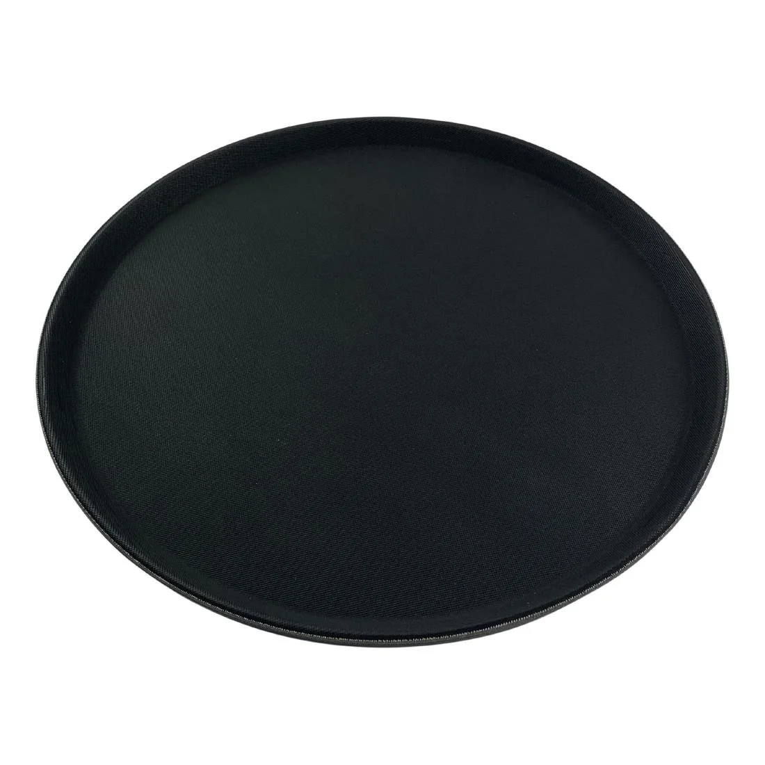 Beaumont Non-Slip Round Tray Black 406mm - Image 1